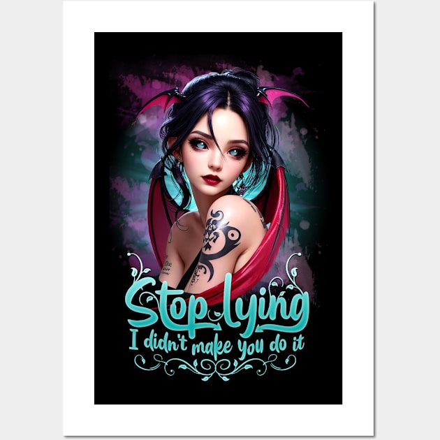 Stop Lying Wall Art by KawaiiDread